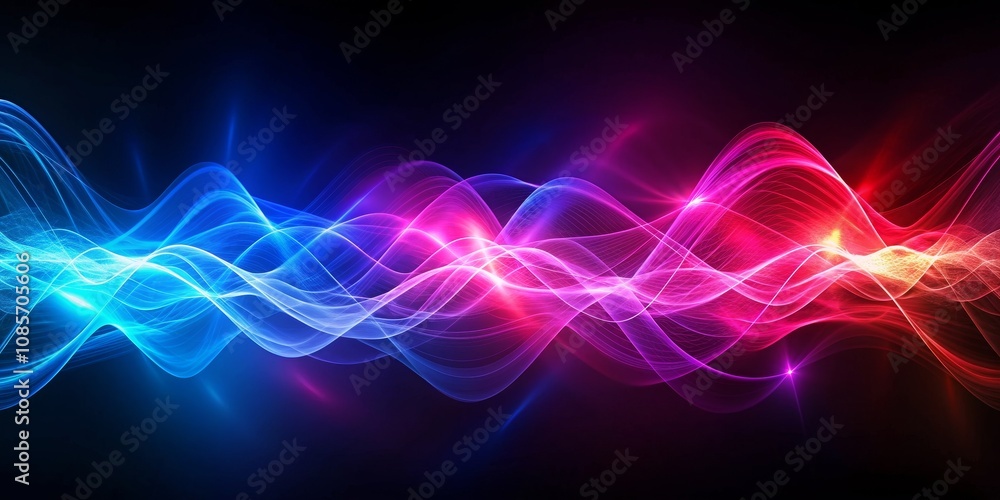 Abstract Neon Waveforms - Blue and Pink, Digital Art, Glowing Lines, Background, Abstract, Neon, Light Abstract Neon Waveforms - Blue and Pink, Digital Art, Glowing Lines, Background, Abstract, Neon, Light