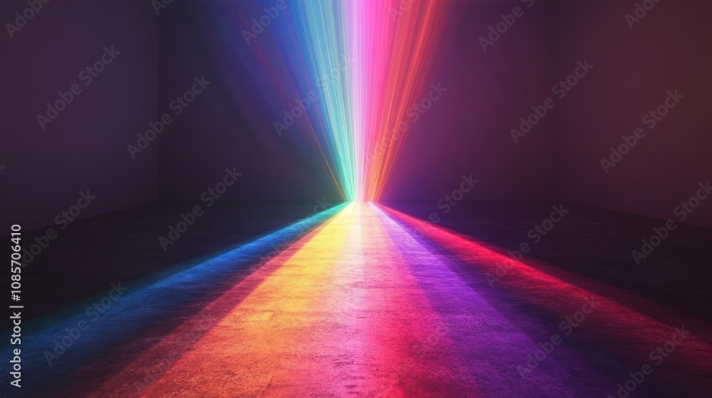 Obraz premium Rainbow Laser Light Show