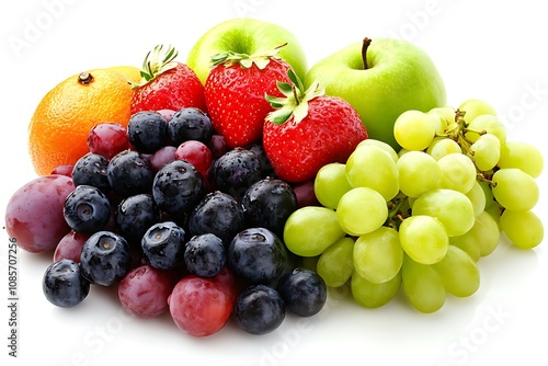 Food isolated on a white background, close up