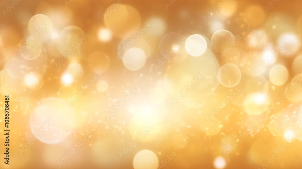 Fototapeta premium Golden Abstract Background With Sparkling Lights