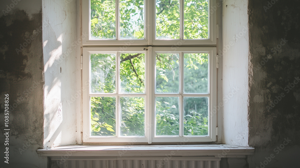 Fototapeta premium architecture window building interior design Generative AI 