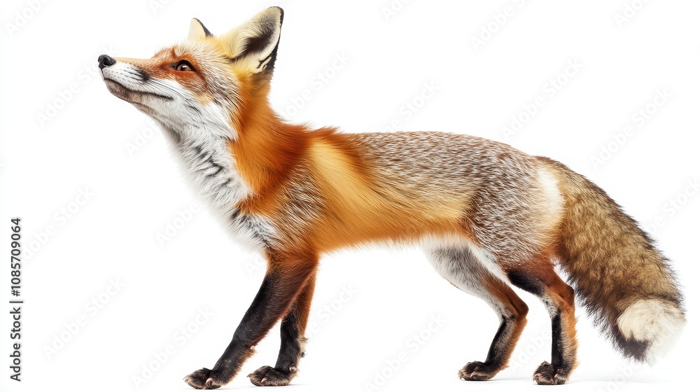 Fototapeta premium PNG Happy smiling dancing fox wildlife mammal animal.