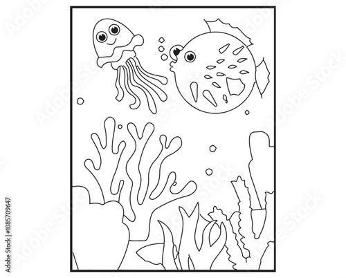 sea Coloring Page for kids 044