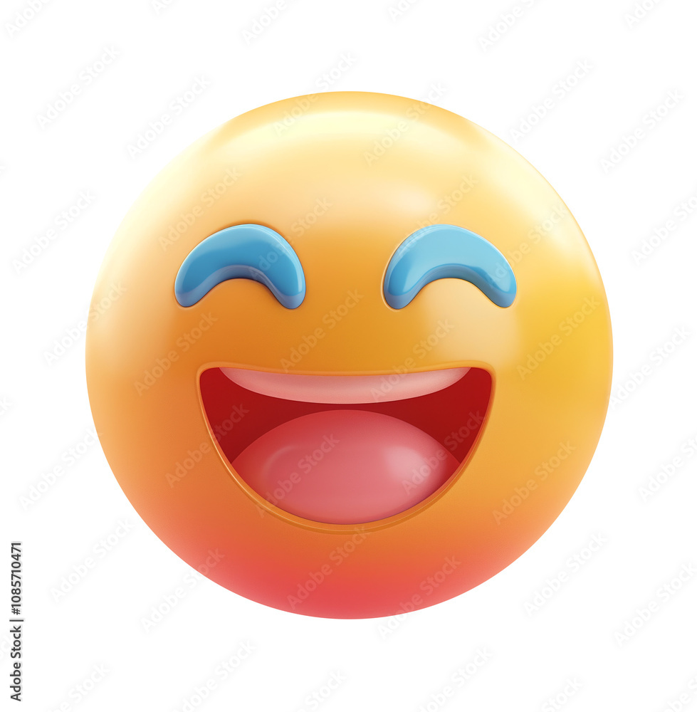 3d Emoticon or Smiley smirking cool with yellow ball emoji. 3d Emoticon or Smiley smirking cool with yellow ball emoji.