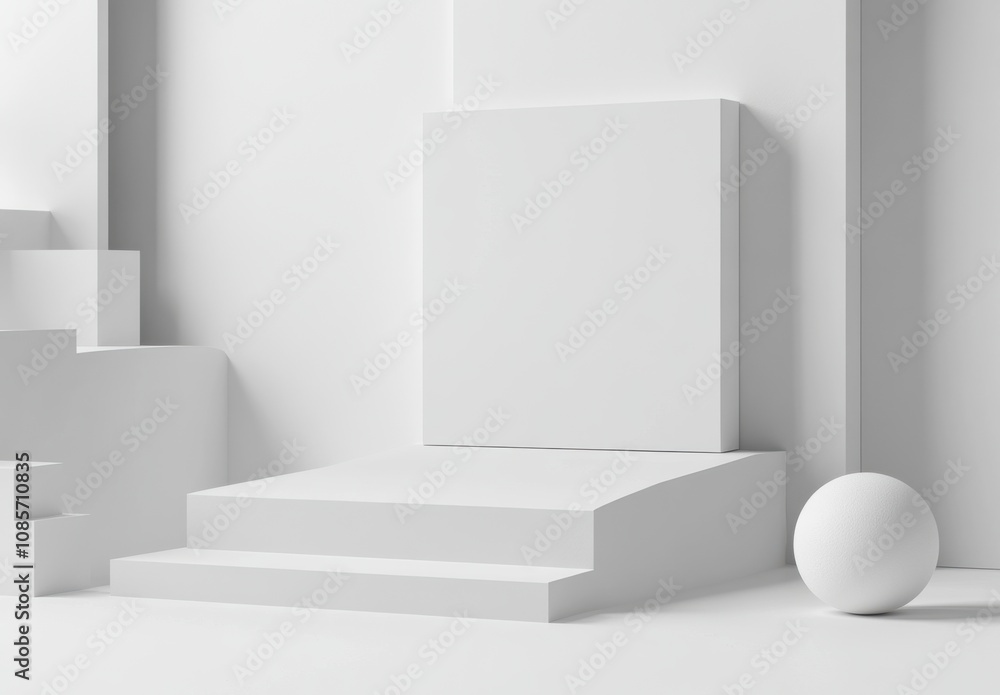 White blank box mockup isolated on a white background White blank box mockup isolated on a white background