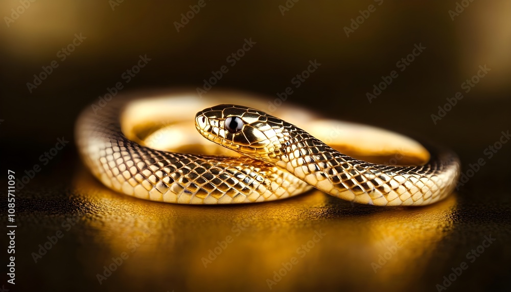 Stunning Golden Snake Sculpture with Intricate Detailing, Elegant and Luxurious Design Perfect for Artistic and Decorative Purposes in Modern Interiors Stunning Golden Snake Sculpture with Intricate Detailing, Elegant and Luxurious Design Perfect for Artistic and Decorative Purposes in Modern Interiors