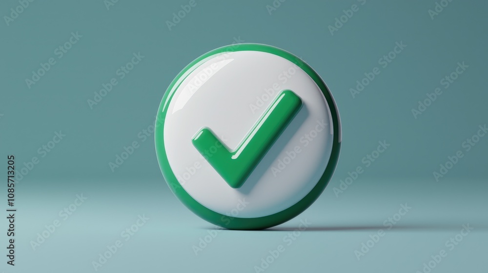 Modern Checkmark Icon on a Soft Green Background Representing Approval, Success, and Positive Outcomes in a Minimalistic Style for Digital Use and Branding Modern Checkmark Icon on a Soft Green Background Representing Approval, Success, and Positive Outcomes in a Minimalistic Style for Digital Use and Branding