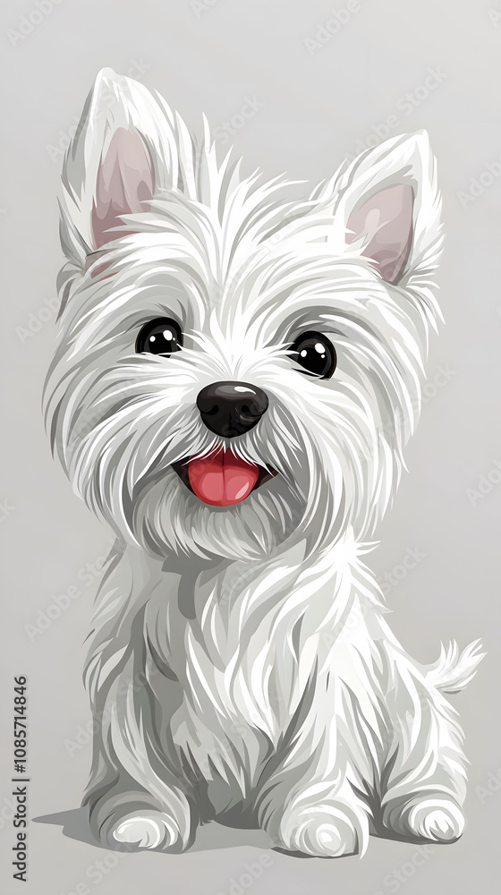 Cartoon happy baby dog pet with cute smile vector illustration Cartoon happy baby dog pet with cute smile vector illustration