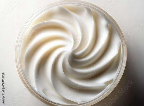 White cream jar with cosmetic cream isolated on a white background