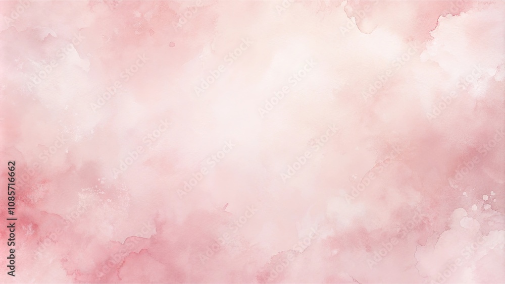 Fototapeta premium Soft Pink Watercolor Wash Background Texture for Design Projects