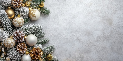 Slim white Christmas tree with pastel ornaments light