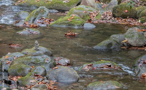 Cairn in stream