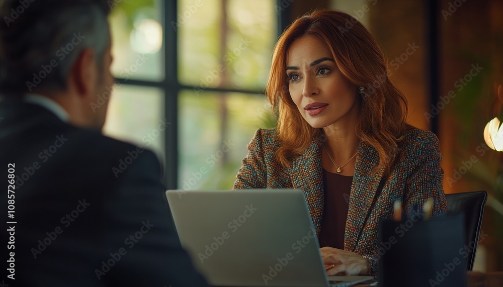 Two Busy Professional Businesswomen Working Late at Office with Laptops Two Busy Professional Businesswomen Working Late at Office with Laptops