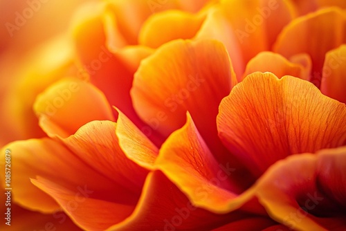 Vibrant Orange Petals: A Close-Up of Nature's Beauty