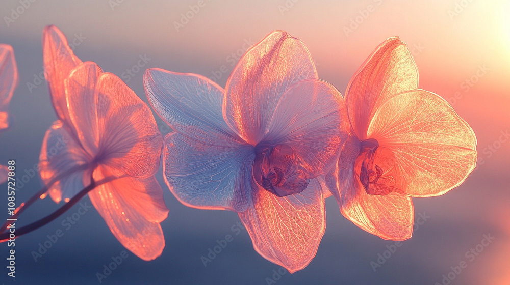glowing translucent orchids bathed in neon blues and pinks symbolize beauty, transformation, and elegance, with vivid colors representing creativity, mystery, and emotional depth in nature’s art glowing translucent orchids bathed in neon blues and pinks symbolize beauty, transformation, and elegance, with vivid colors representing creativity, mystery, and emotional depth in nature’s art