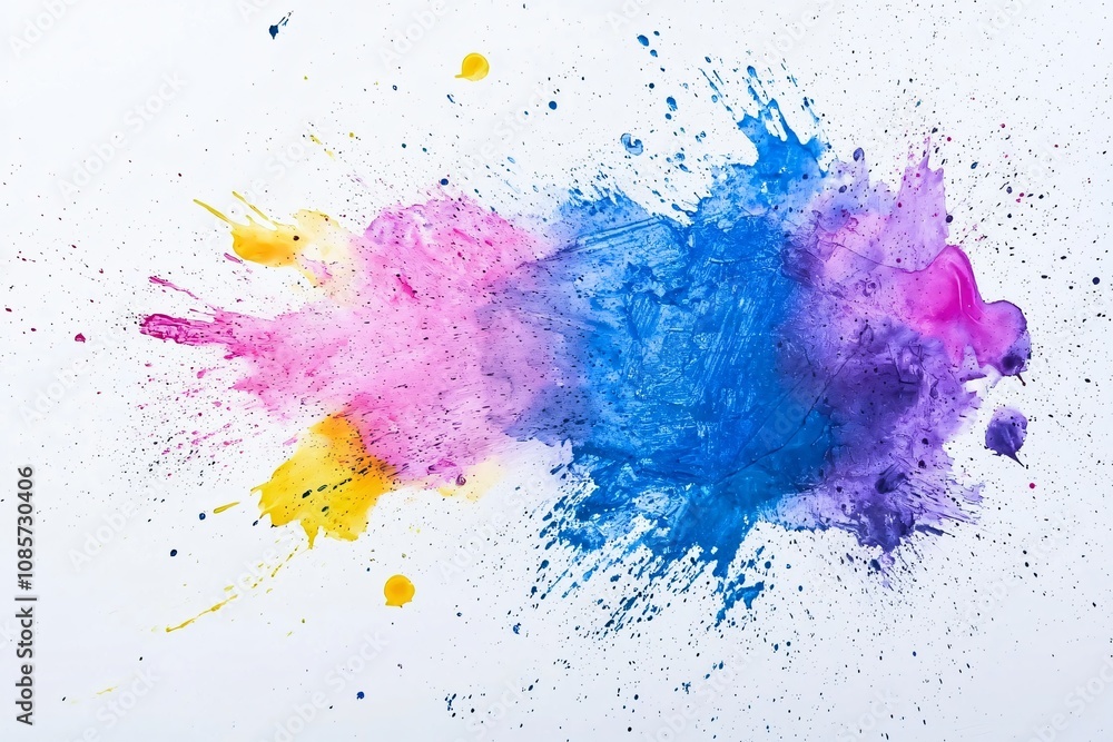 Fototapeta premium Vibrant Splash of Color: An Abstract Expression of Art