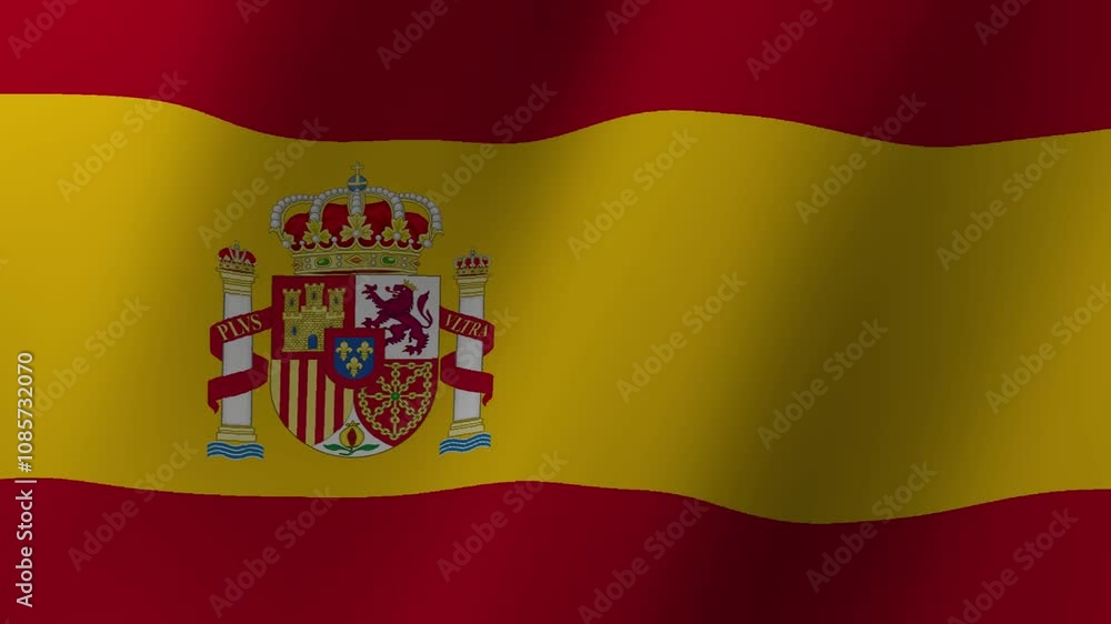 The Spanish flag waves proudly, a symbol of rich history and vibrant culture. The Spanish flag waves proudly, a symbol of rich history and vibrant culture.