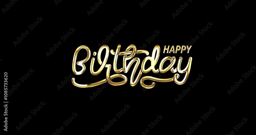 Animated Handwritten Text 'Happy Birthday' with Alpha Channel - Calligraphy Animation in 4 Clips with Different Colors and Textures, Perfect for Birthday Celebrations, Party Invitations, and Creative Animated Handwritten Text 'Happy Birthday' with Alpha Channel - Calligraphy Animation in 4 Clips with Different Colors and Textures, Perfect for Birthday Celebrations, Party Invitations, and Creative