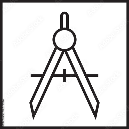 Drafting Compass Icon Design