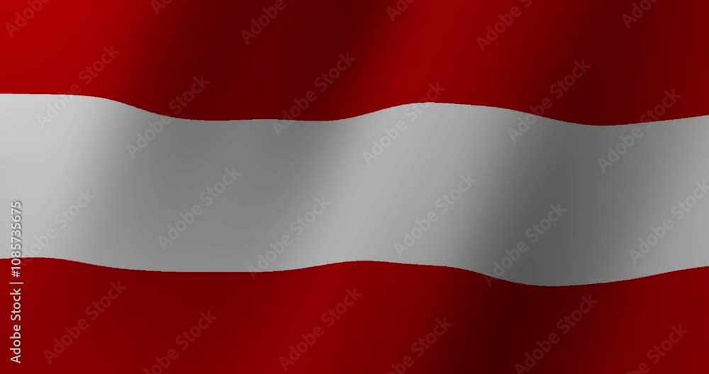 The Polish flag waves proudly in the wind. The Polish flag waves proudly in the wind.