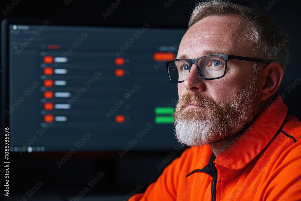 inventory management concept. Visual of a warehouse manager checking inventory stock on a computer screen inventory management concept. Visual of a warehouse manager checking inventory stock on a computer screen