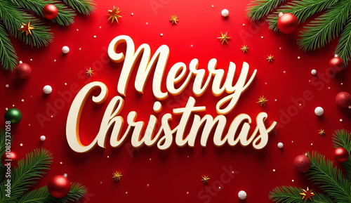 text style merry christmas, luxury text style effect