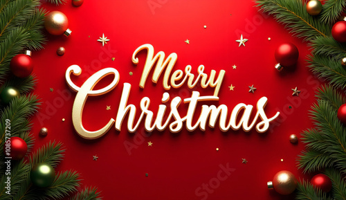 text style merry christmas, luxury text style effect