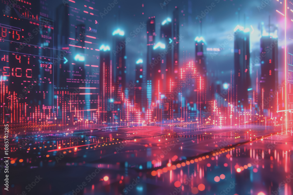Modern digital financial stock market data visualization combined with Forex trading charts. Modern digital financial stock market data visualization combined with Forex trading charts.