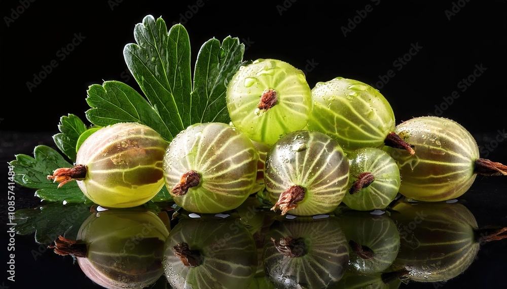 Gooseberries on a dark background Gooseberries on a dark background