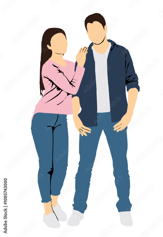 people full isolated couple set people full isolated couple set