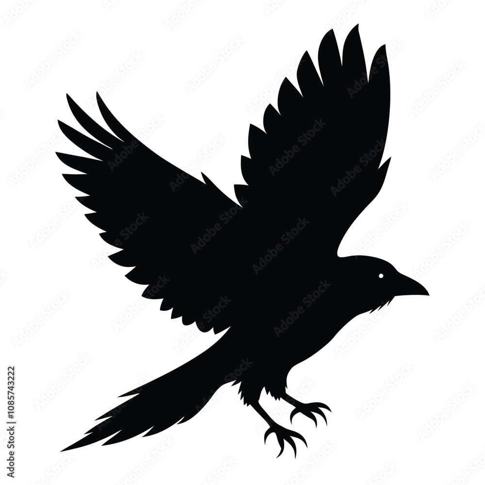 Naklejka premium Solid color Jackdaw animal vector design