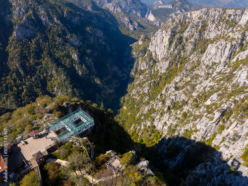 Catak Canyon and Glass Observation Deck located in Küre Mountains National Park in Azdavay District of Kastamonu Province photo