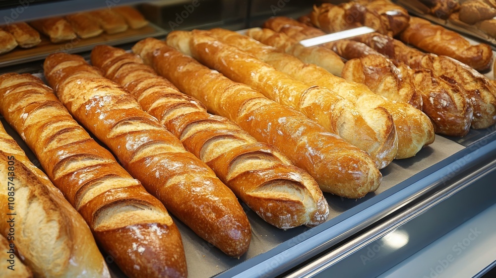 French bakery in Bordeaux, fresh baguettes and bread French bakery in Bordeaux, fresh baguettes and bread