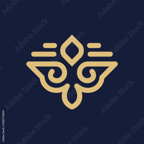 logo design line art. Can be used for beauty salons, decorations, boutiques, spas, yoga, cosmetic and skin care products. premium business card vector template