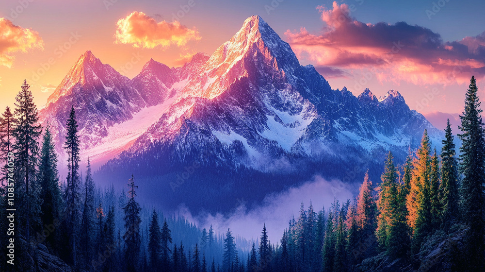 breathtaking sunset illuminates a majestic mountain, casting a warm, golden glow over the valley below, symbolizing nature's beauty, tranquility, and the awe-inspiring power of the natural world breathtaking sunset illuminates a majestic mountain, casting a warm, golden glow over the valley below, symbolizing nature's beauty, tranquility, and the awe-inspiring power of the natural world
