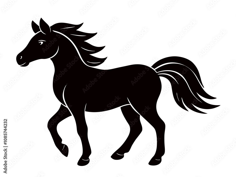 Create a cute animal line silhouette art design with a white background
Create a cute animal line silhouette art design with a white background