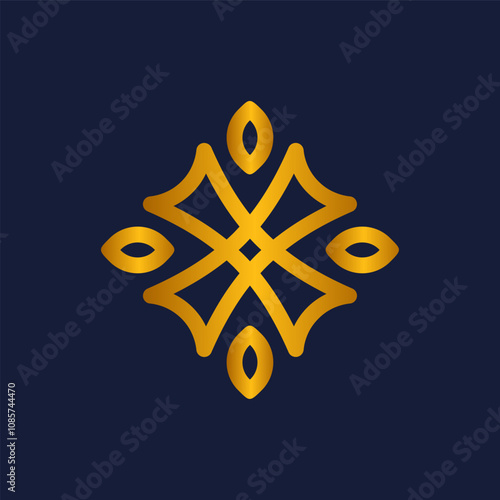 logo design line art. Can be used for beauty salons, decorations, boutiques, spas, yoga, cosmetic and skin care products. premium business card vector.eps
