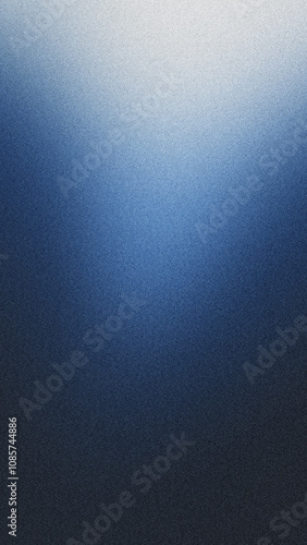Light blue white illuminated spots on black, grainy color gradient background, noise texture effect, copy space