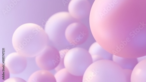 Soft Pink and Lavender Spheres Abstract Background