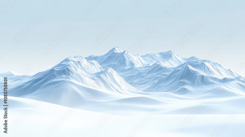 Snowy Mountain Landscape Snowy Mountain Landscape