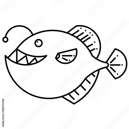 vector of anglerfish