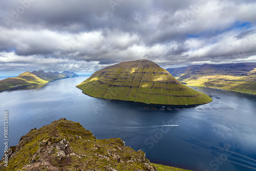 Panoramablick vom Klakkur - Färöer Inseln