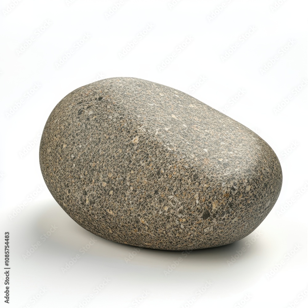 Smooth, rounded river rock on a soft white background ideal for natural decor, landscaping projects, wellness themes, and tranquil design elements. Smooth, rounded river rock on a soft white background ideal for natural decor, landscaping projects, wellness themes, and tranquil design elements.