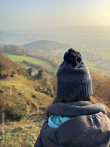 person in the mountains