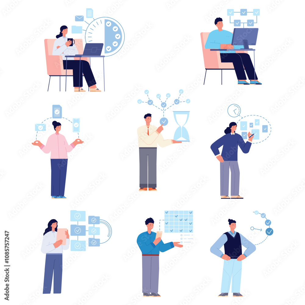 Flat vector illustration pack, Illustration Collection, Business illustration, vector illustration, Minimal Illustration Collection, Social illustration collection, flat illustrations pack, 