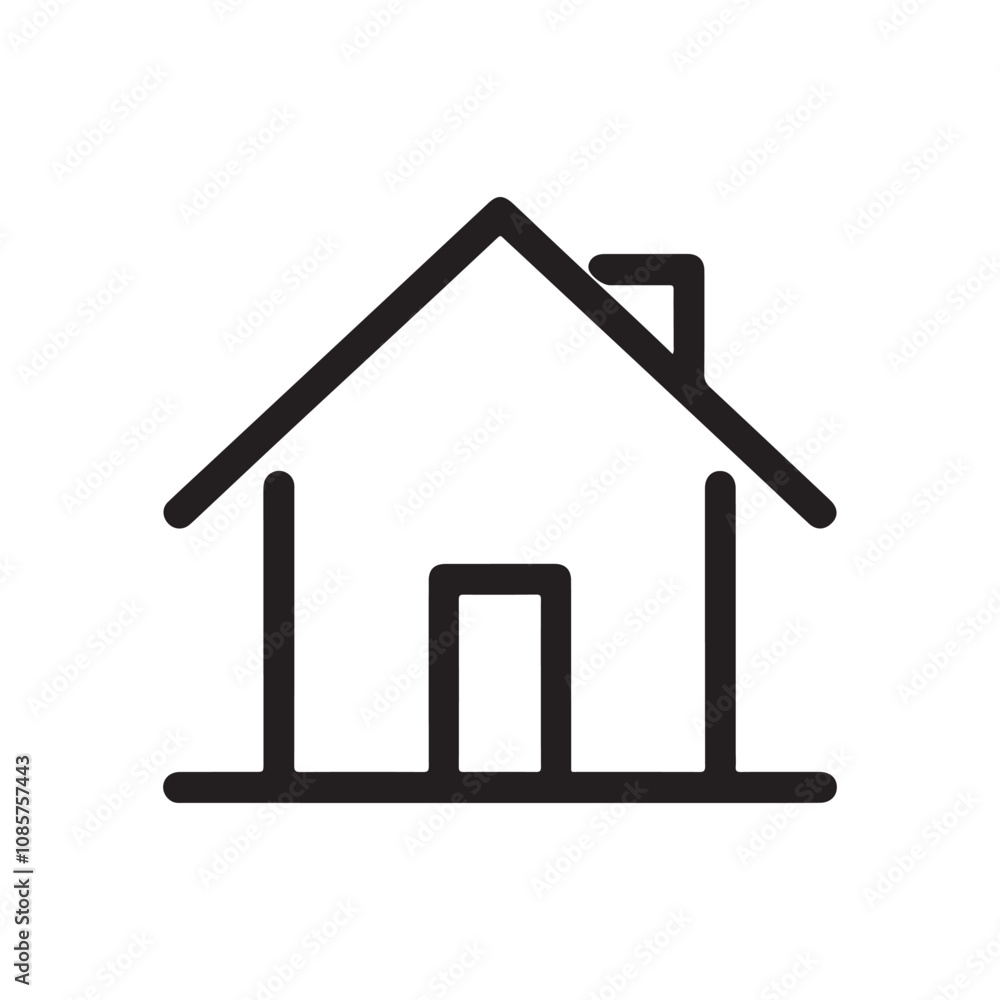Home button icons. Home page icon. Simple house symbols. Building icon. Vector illustration. Home button icons. Home page icon. Simple house symbols. Building icon. Vector illustration.
