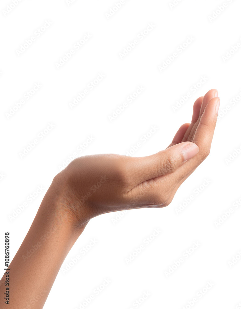 Close up Female hand holding something isolated Close up Female hand holding something isolated