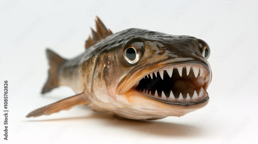 Detailed Close-Up of a Sleek Barracuda with Sharp Teeth, Capturing the Fierce Nature of This Predatory Fish in High Definition Detailed Close-Up of a Sleek Barracuda with Sharp Teeth, Capturing the Fierce Nature of This Predatory Fish in High Definition