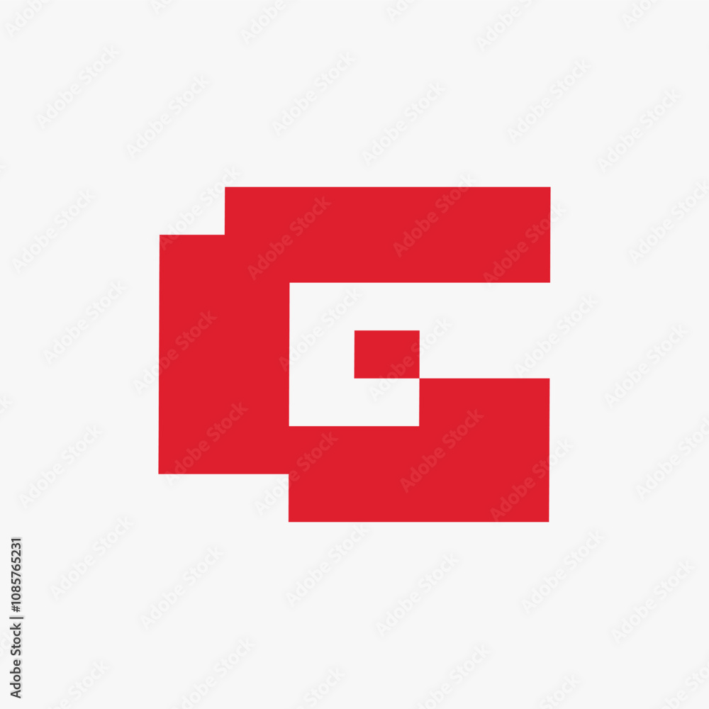 Fototapeta premium red letter G vector logo design