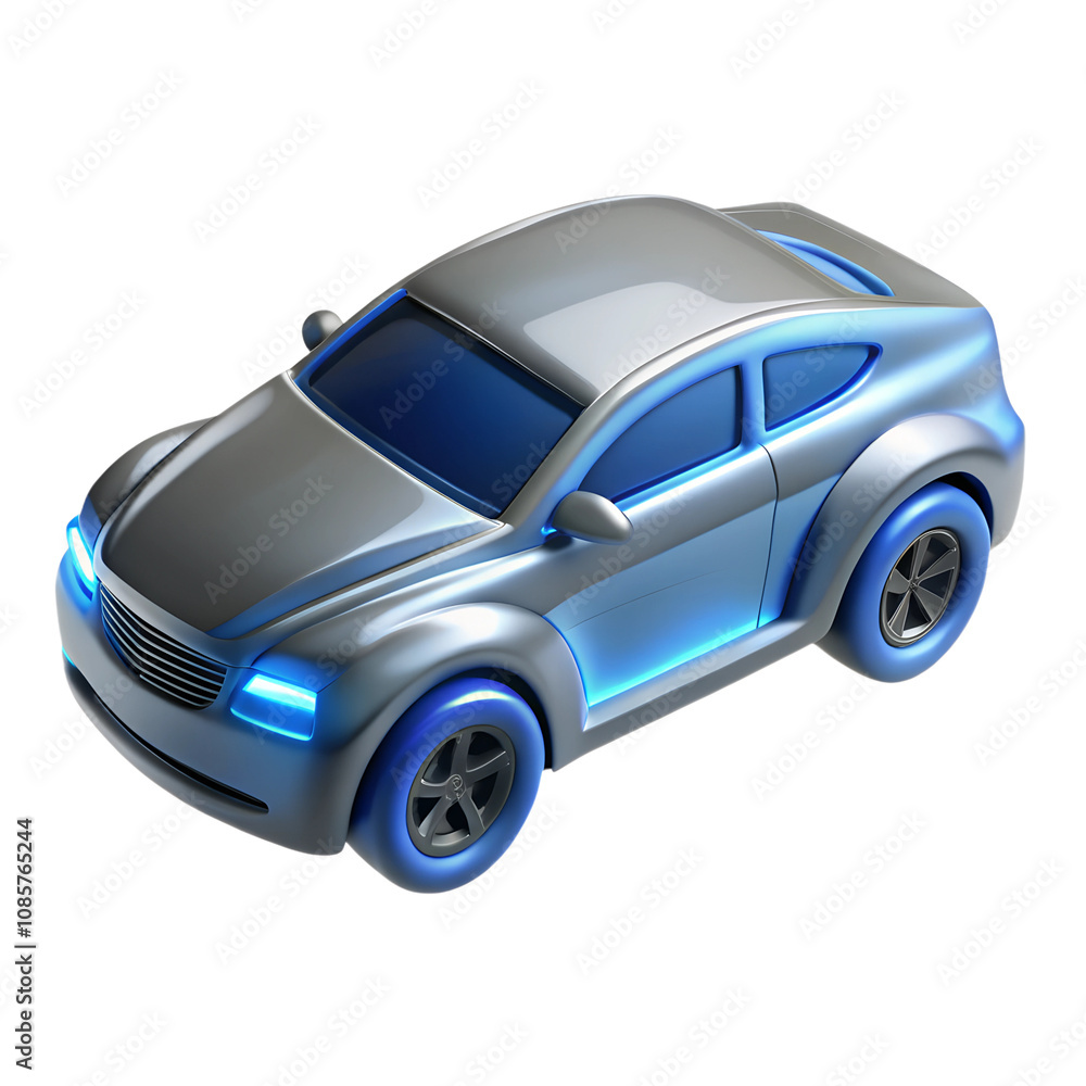 Speedy Car with Motion Lines - 3D icon Speedy Car with Motion Lines - 3D icon